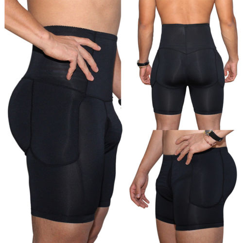 2020 New Hot Fashion Mens Black Padded Butt Enhancer Booty Booster Molded Boyshort Underwear Boxer S-3XL боди женское ZopiStyle