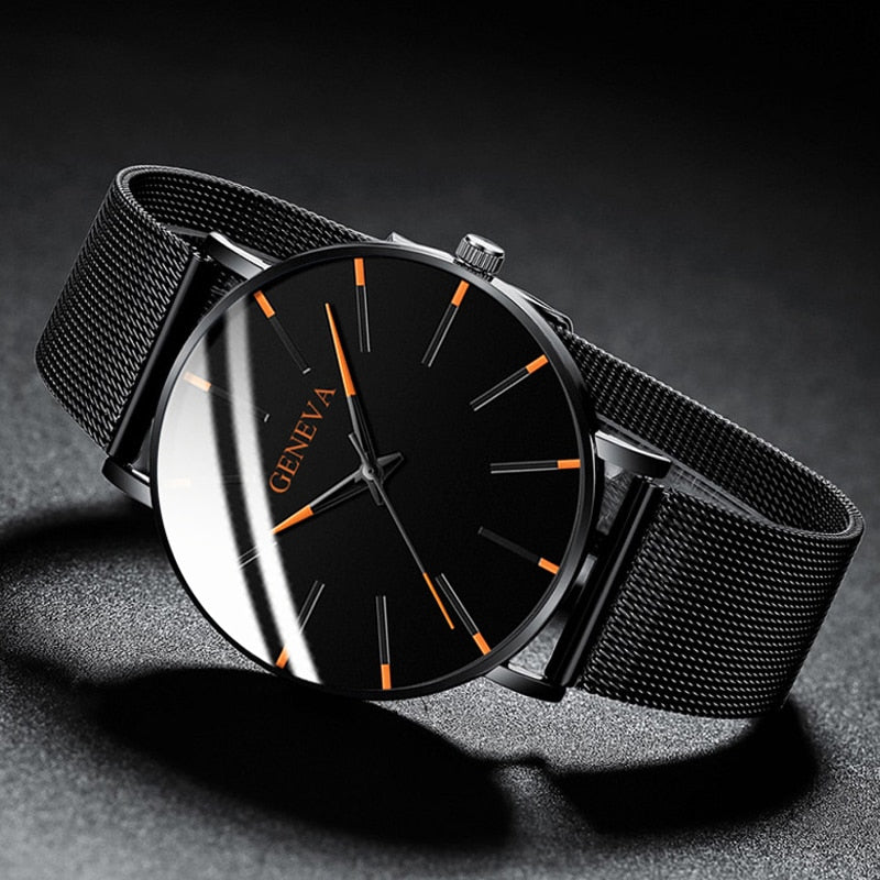 2022 Minimalist Men&#39;s Fashion Ultra Thin Watches Simple Men Business Stainless Steel Mesh Belt Quartz Watch relogio masculino ZopiStyle
