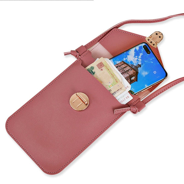 Women's Fashion Lock Touch Screen Mobile Phone Wallet Female Student Buckle Small Wallet Coin Purse Porte Monnaie Femme Mini Bag ZopiStyle