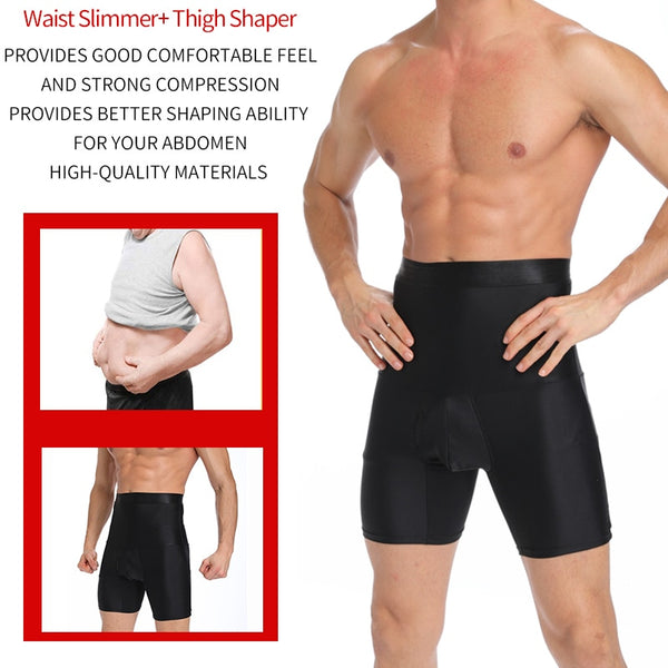 Mens Body Shaper Compression Shorts Waist Trainer Tummy Control Slimming Shapewear Modeling Girdle Anti Chafing Boxer Underwear ZopiStyle