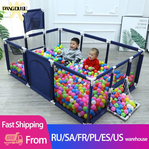 PANGDUBE Baby Playpen Kids Playground for Babies Fence for Children Ball Pit Pool Baby Playground Baby Safety Fence ZopiStyle