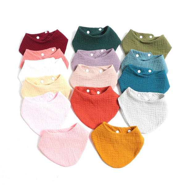 100% Cotton Baby Bibs Adjustable Triangle Newborns Saliva Towel Toddler Baby Boys Bibs Burp Cloth Scarf Baby Shower Gift ZopiStyle