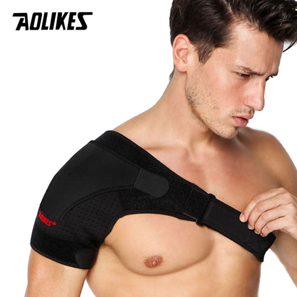 AOLIKES 1PCS Back Support Adjustable Bandage Protector Reinforced Functional-training-equipment Single Shoulder Strap ZopiStyle