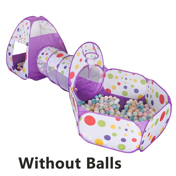 3 In 1 Children Ball Pit Baby Ballon Playpen Portable Kids Tent Ball Pool with Crawling Tunnel Kid Basketball Pool Ballenbak ZopiStyle