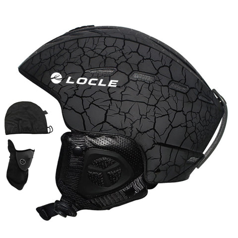 LOCLE Professional Skiing Helmet ABS+EPS CE Certification Ski Helmet Snow Skating Snowboard Skateboard Helmet Size 55-61cm ZopiStyle