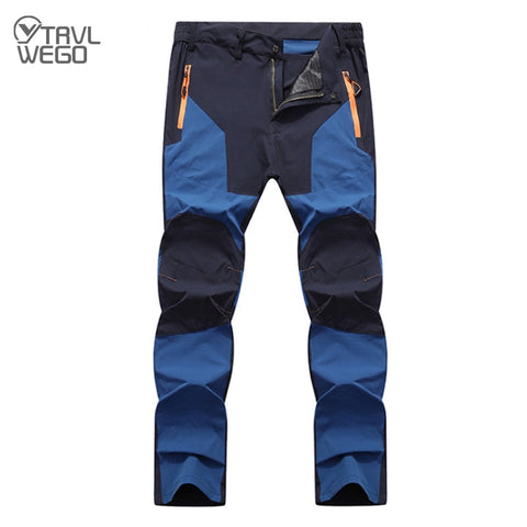 TRVLWEGO Nylon Breathable Waterproof Hiking Pants Running Men Summer Thin Elasticity Quick Dry Trousers Outdoor Climbing Pants ZopiStyle