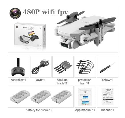 LS-MIN Mini RC Foldable drone 4K 1080P 480P HD Camera FPV WiFi Selfie Helicopter Profesional Drones RC Quadcopter Toys for boys ZopiStyle