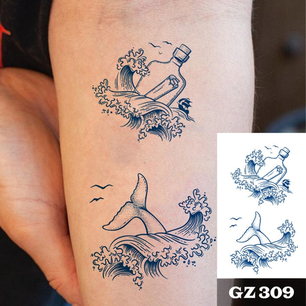 Semi-Permanent Temporary Tattoo Sticker for Men Boys Long-Lasting 1-2 Weeks Waterproof &amp; Realistic Body Arrow Tattoo Stickers ZopiStyle