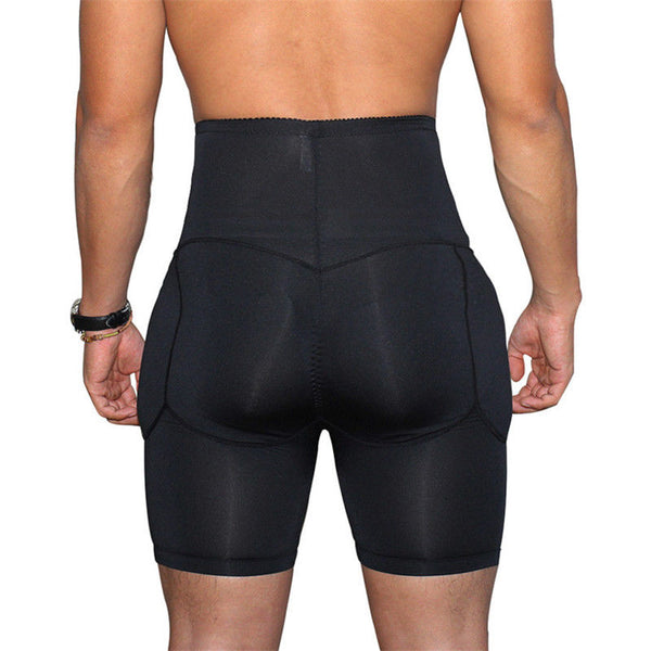 Mens Boxers Underwear Black Padded Butt Enhancer Booty Booster Molded Boyshort Underwear Boxer S-3XL ZopiStyle