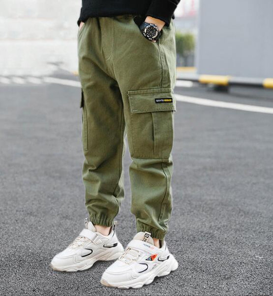 Boys Cargo Pants Winter Autumn Thick Boys Trousers Casual Kids Sport Pants Teenage Children Clothes For  4-11Year ZopiStyle