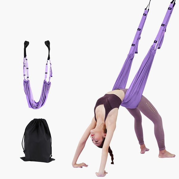 Adjustable Aerial Yoga Strap Hammock Swing Stretching Anti-gravity Inversion Exercises Multilayer Belt Yoga Flexibility Trainer ZopiStyle