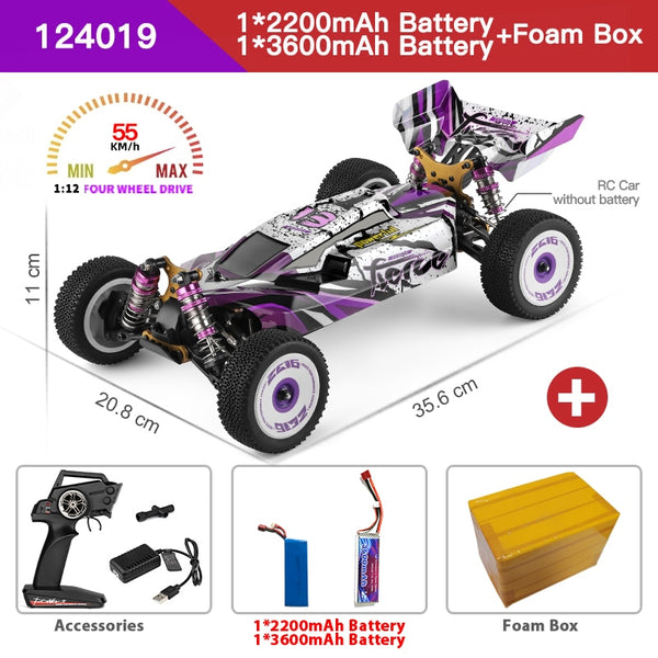 WLtoys 124018 124019 2.4G Racing RC Car 55KM/H 4WD Electric High Speed Off-Road Drift Remote Control Car Toys for Children Gift ZopiStyle