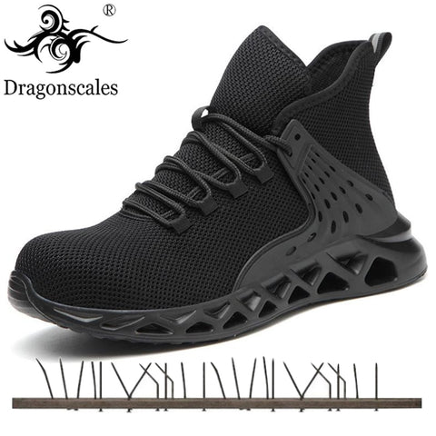 Work Shoes 2020 Men&#39;s Outdoor Mesh light Breathable Safety Sneakers Boots Steel Toe Anti Smashing Safety Shoes Plus size 38-48 ZopiStyle