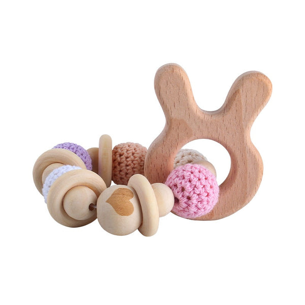 Montessori Wooden Rattles For Baby 1 Year Baby Rattle Toys Musical Wooden Toys Games For Babies Baby Toys 0 12 Months ZopiStyle