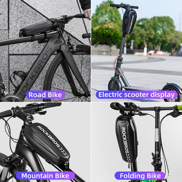 ROCKBROS Universal Electric Scooter Head Handle Bag Hard Shell Bag Electric Scooter Bag for Xiaomi Bicycle bag Scooter Accessory ZopiStyle