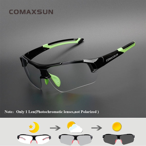 COMAXSUN Photochromic Cycling Glasses Discoloration Glasses MTB Road Bike Sport Sunglasses Bike Eyewear Bicycle Goggles 2 Style ZopiStyle