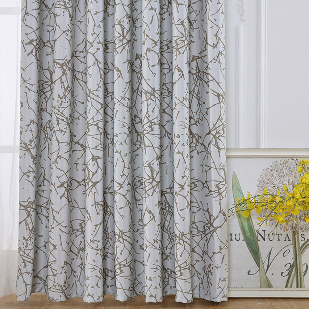 Shading Window Curtain with Branch Pattern for Bedroom Balcony Decoration As shown_2 * 2.7 meters high ZopiStyle