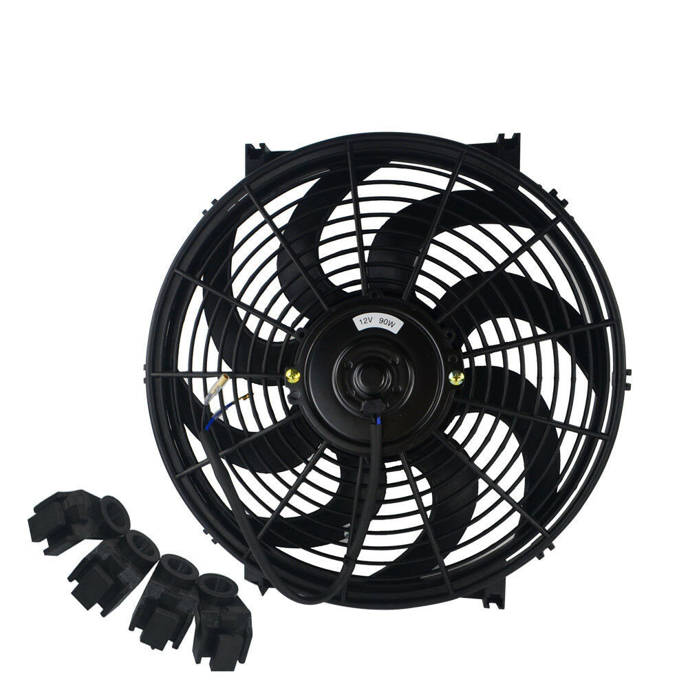 14 "" Universal Curved Blade Radiator Fan Car Accessory ZopiStyle