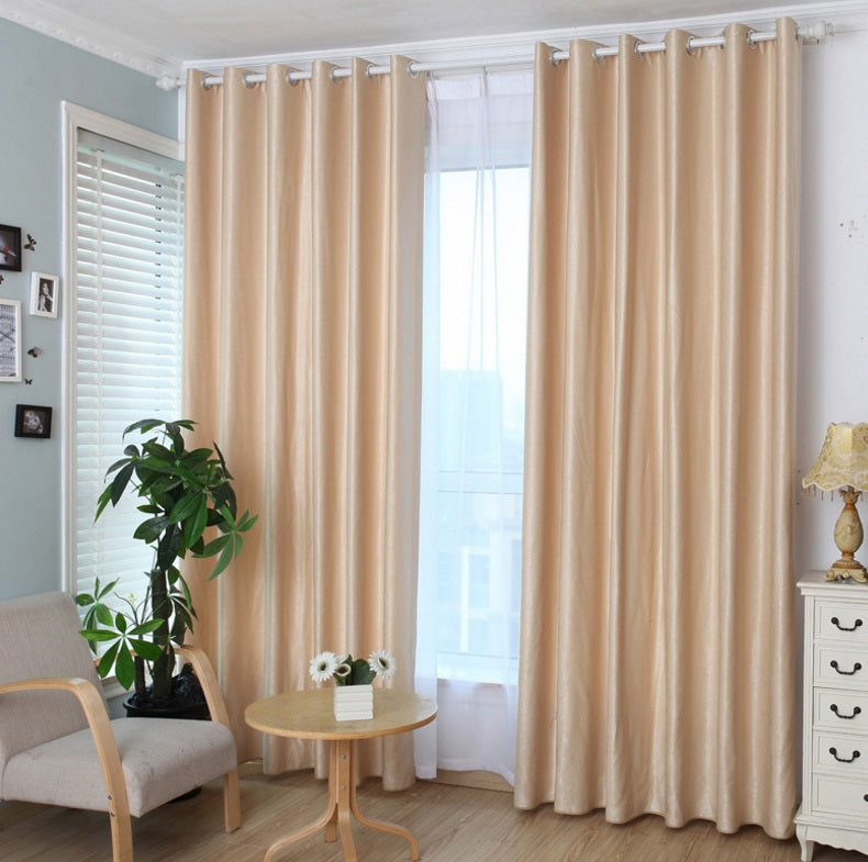 1PCS Cotton & Linen Blackout Curtain Solid Colour Drape for Home Hotel Decoration wine red_100 * 210cm ZopiStyle