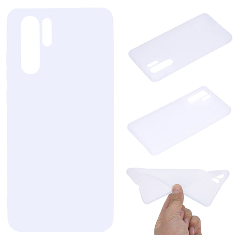 HUAWEI P30 pro Lovely Candy Color Matte TPU Anti-scratch Non-slip Protective Cover Back Case white ZopiStyle