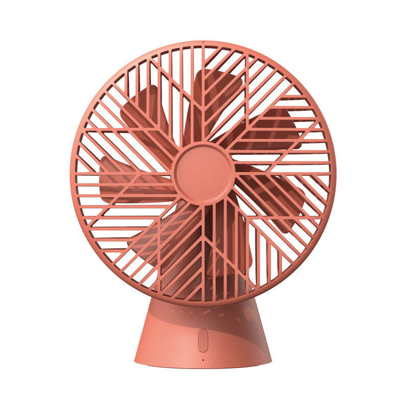 Portable 7 Blades Handheld Small Fan USB Charging Desktop Fan for Home Bedside red_Mobile Edition ZopiStyle