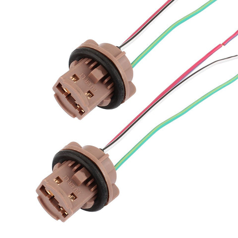 2pcs 7443 Socket Harness Plugs Connectors Pre-wired Wiring Sockets T20 Adapter Cable ZopiStyle