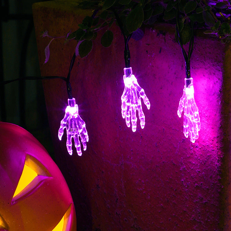 2M 20LEDs Halloween String Light Transparent Finger Fairy Light for Outdoor Garden Party Decor  purple_Battery models ZopiStyle