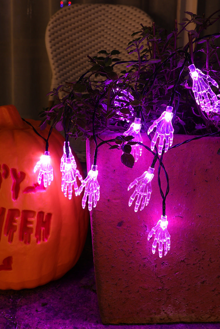 2M 20LEDs Halloween String Light Transparent Finger Fairy Light for Outdoor Garden Party Decor  purple_Battery models ZopiStyle