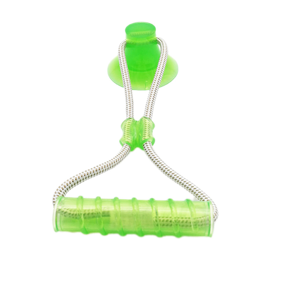 Multifunction Pet Molar Bite Dog Tos Rubber Chew Ball Cleaning Teeth Safe Elasticity Soft Puppy Suction Cup Dog Biting Toy green ZopiStyle