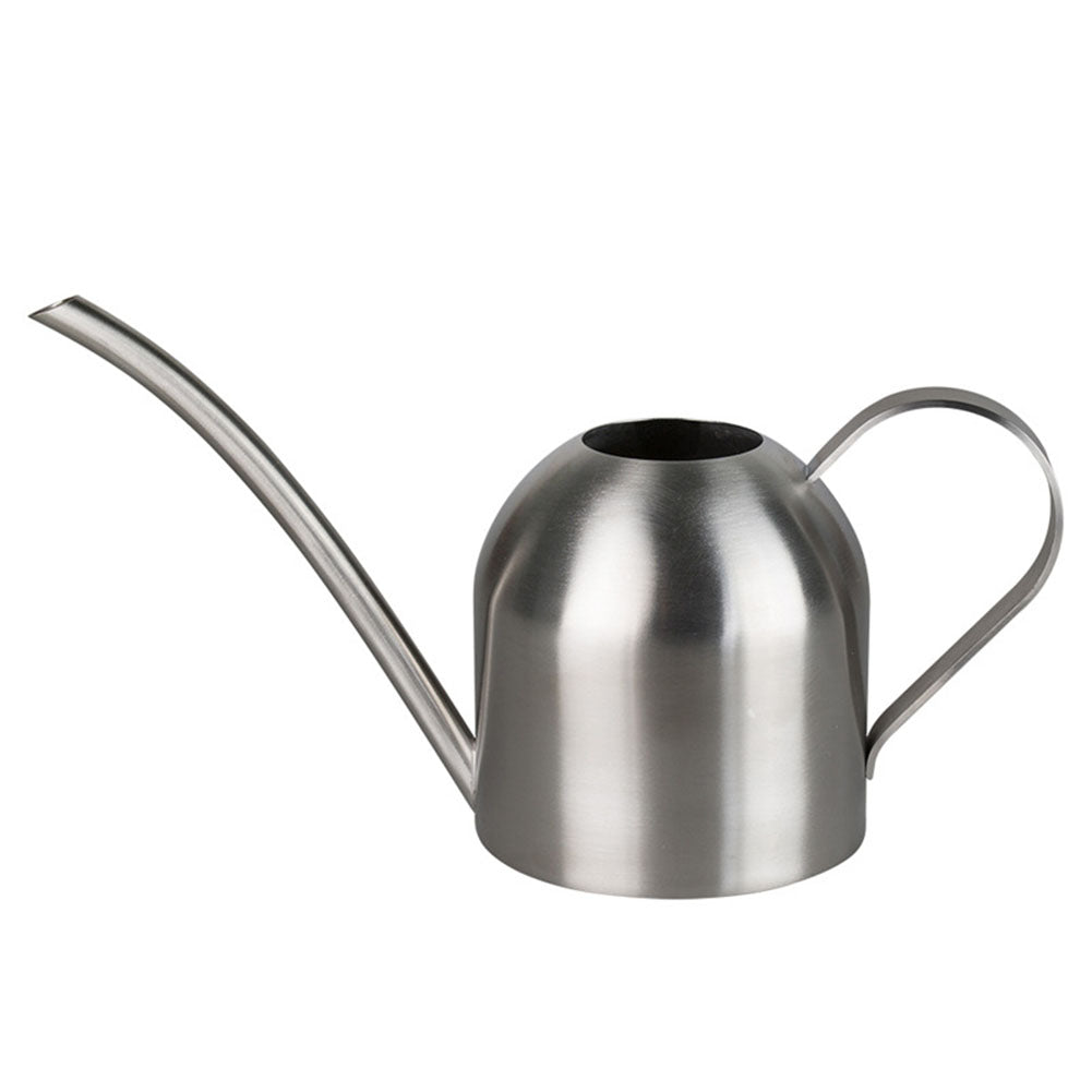 500ml Long Mouth Pot Sprinkling Portable Stainless Steel Household Outdoor Watering Can Flowers Gardening Tools Silver ZopiStyle
