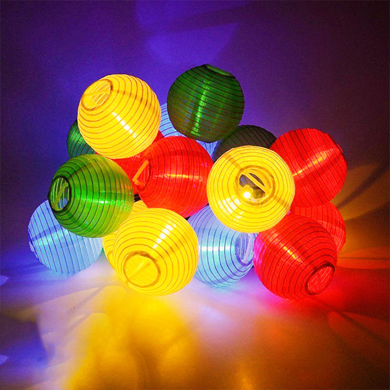 20 LED Solar-Powered Lantern String Light Yard Garden Festival Wedding Decoration  Colorful (red, yellow, blue, green) ZopiStyle
