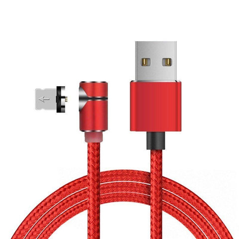 360° Magnetic Charging Cable for Apple Plug Micro USB Type-c red ZopiStyle