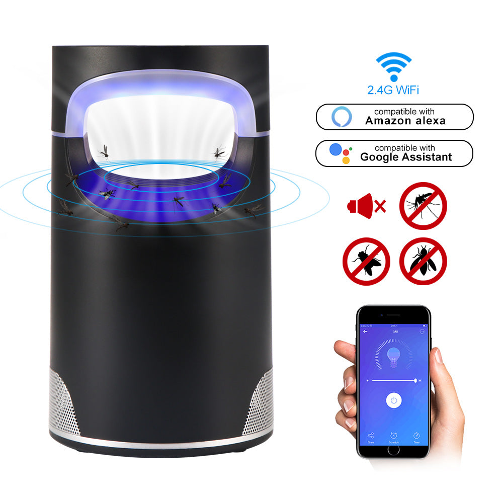 Led WiFi Smart Mosquito Killer Light USB Photocatalytic Anti Mosquito Light for Home Bedroom Pregnant Woman black ZopiStyle