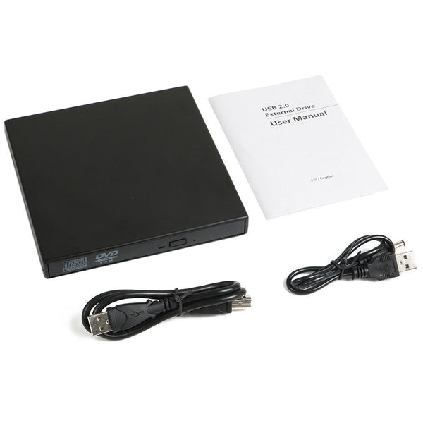 USB External DVD CD RW Disc Burner Combo Drive Reader for Windows 98/8/10 Laptop PC white ZopiStyle