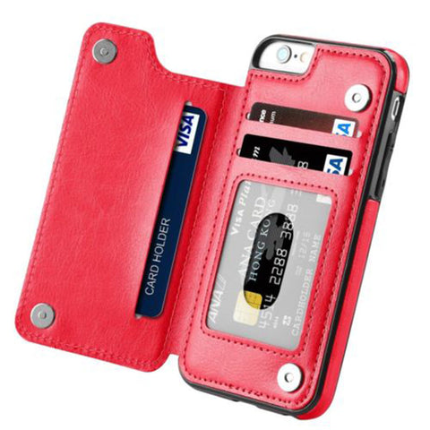 Magnetic Leather Wallet Case Card Slot ZopiStyle