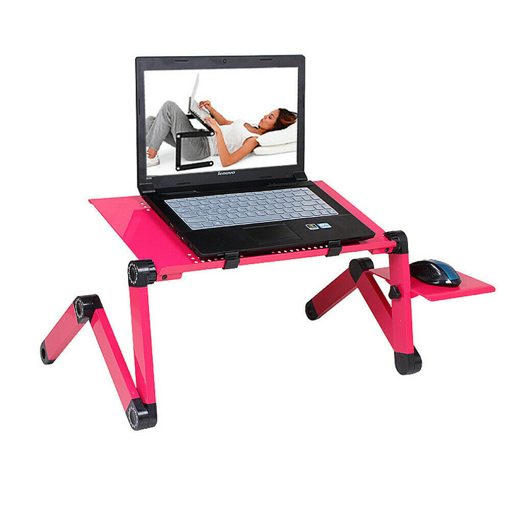 Laptop Stand Table Lap Desk Tray Portable Adjustable for Bed Computer Holder  red ZopiStyle
