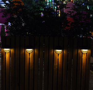 6LED Outdoor Solar-powered Fence Lamp Garden Landscape Light Decoration  White light ZopiStyle