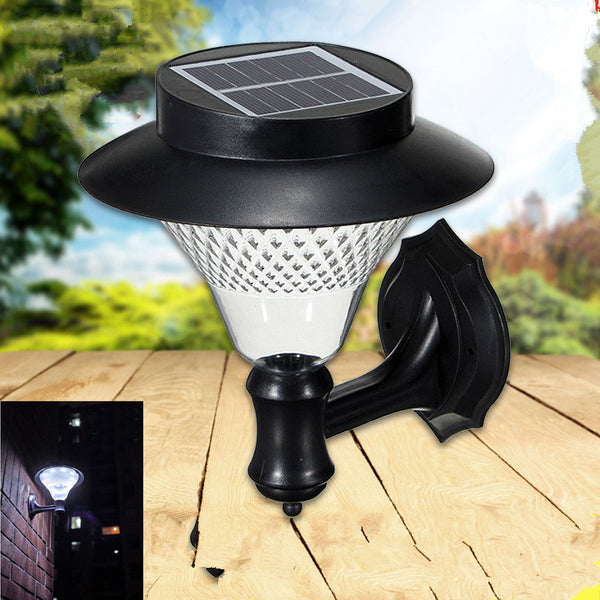 16LED Outdoor Solar-Powered Wall Lamp Yard Fence Stair Street Light Decoration White light ZopiStyle
