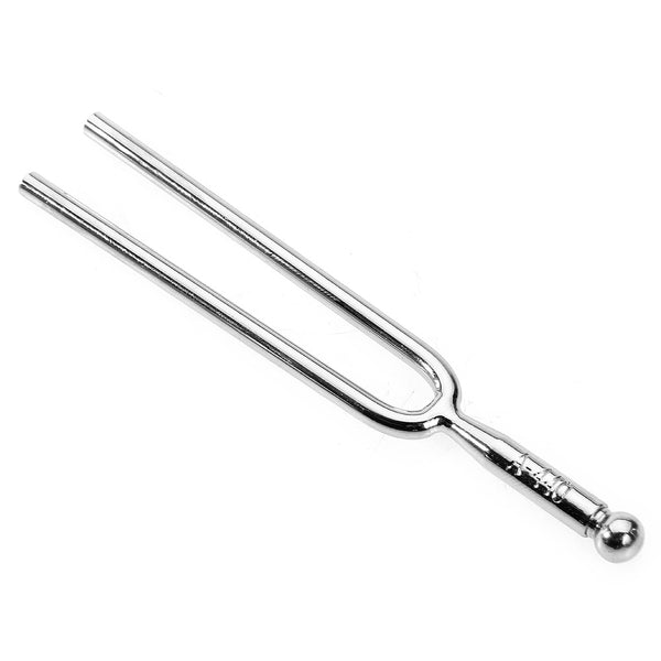 440Hz A Tone Stainless Steel Tuning Fork Violin Guitar Piano Tuner  Silver (transparent pp hanging bag packaging) ZopiStyle