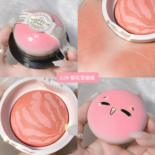 MAFFICK dessert group monochrome blush brightening skin color nude makeup natural color element full of teenage heart powder ZopiStyle