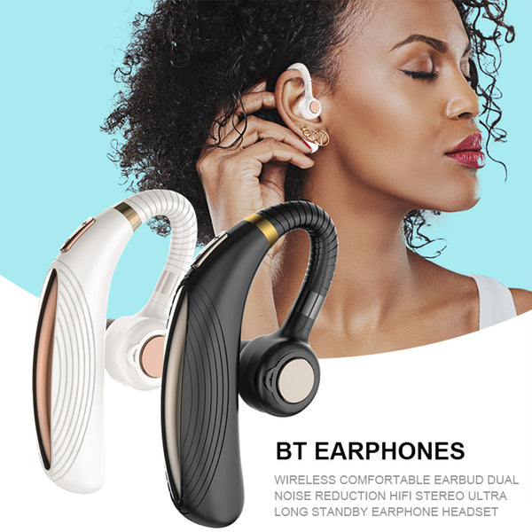 K06s Business Bluetooth-compatible  5.0  Headset Noise Reduction Wireless Earphones Hanging Ear Hifi Stereo Long Standby Sports Earbuds black ZopiStyle
