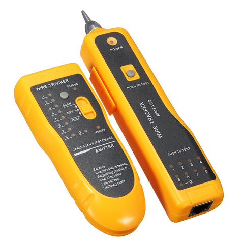 Wire Tracker RJ11 RJ45 Line Finder Cable Tester for Network Cable Collation, Telephone Line Test with Low Battery Capacity Indication ZopiStyle