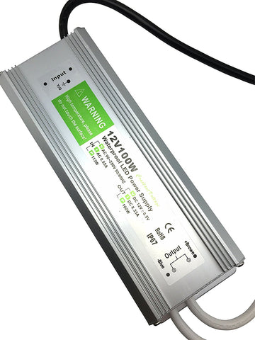 12V IP67 Waterproof LED Power Supply Aluminum Alloy Transformer AC110 to 12 Volt DC Output ZopiStyle