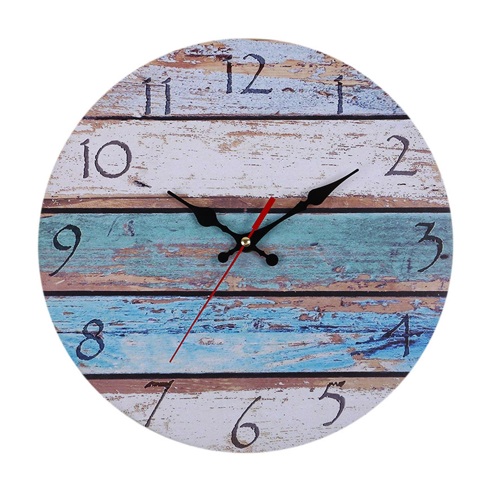 Retro Vintage Rustic Clocks Home Living Room Bar Decoration Self-provided AA Battery style 1 ZopiStyle