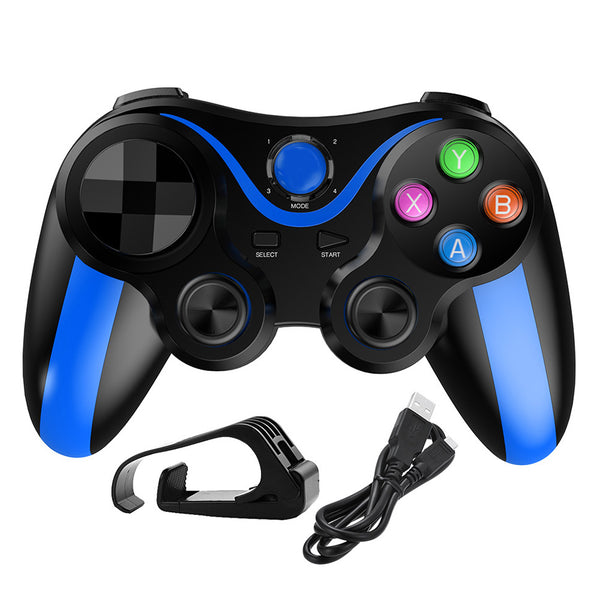 Phone Gamepad Game Wireless Bluetooth Controller Joystick for Xiaomi Redmi PS3 Phone PC Players blue ZopiStyle