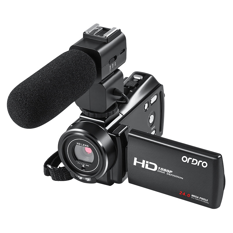 Ordro HDV- V7 PLUS  HD 1080P 16X ZOOM 3.0"" LCD Digital Video Camera DV Camcorder Recorder V7 plus + microphone ZopiStyle