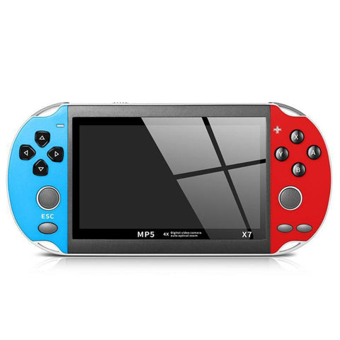 X7 Handheld Game Console for PSP Double Rocker Game Machine 4.3 Inch Left blue right red ZopiStyle