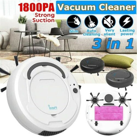 1800pa Multi-functional Intelligent  Sweeping  Robot Fully Automatic Rechargeable Vacuum Cleaner Machine Dry Wet Floor Sweeper Ivory ZopiStyle