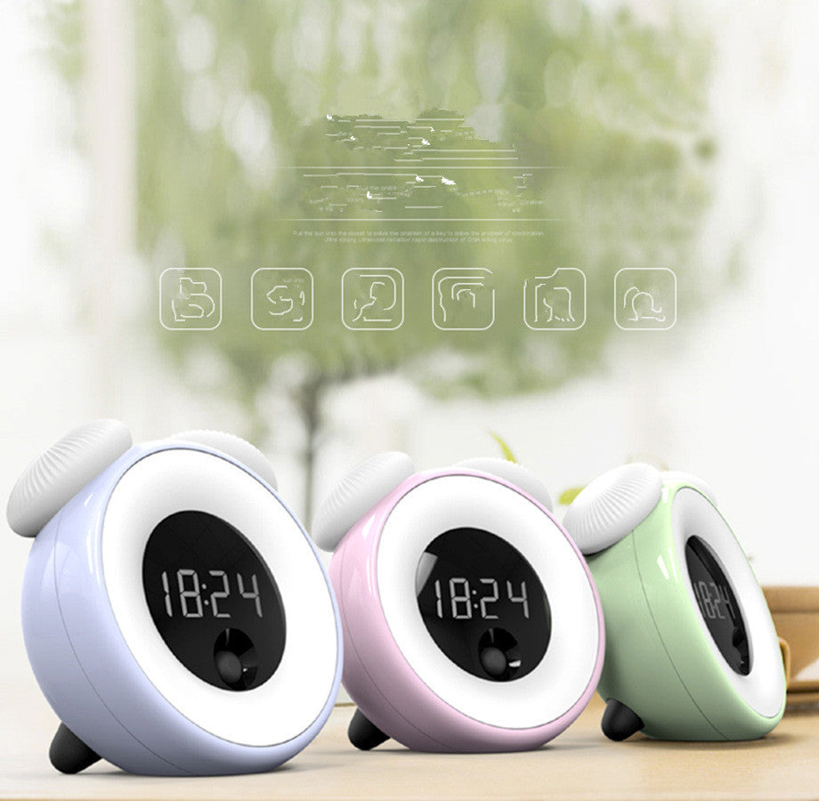 Smart Alarm Clock Snooze Induction USB Charging Night Light for Bedrooms  white ZopiStyle
