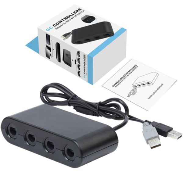 4 Port Gamecube Controller Adapter For Nintend Wii U & Switch and PC USB ZopiStyle